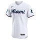 Men's Miami Marlins Nike White Home Elite Patch Jersey