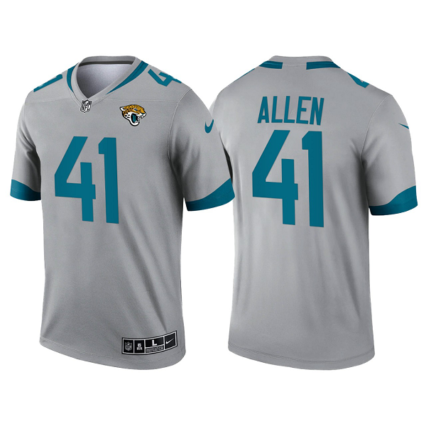 Men's Jacksonville Jaguars #41 Josh Allen Silver 2021 Limited NFL Jersey