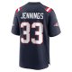 Men's New England Patriots Anfernee Jennings Nike  Navy Team Game Jersey