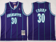 Men's Mitchell And NessCharlotte Hornets #30 Dell Curry Purple Throwback Stitched NBA Jersey