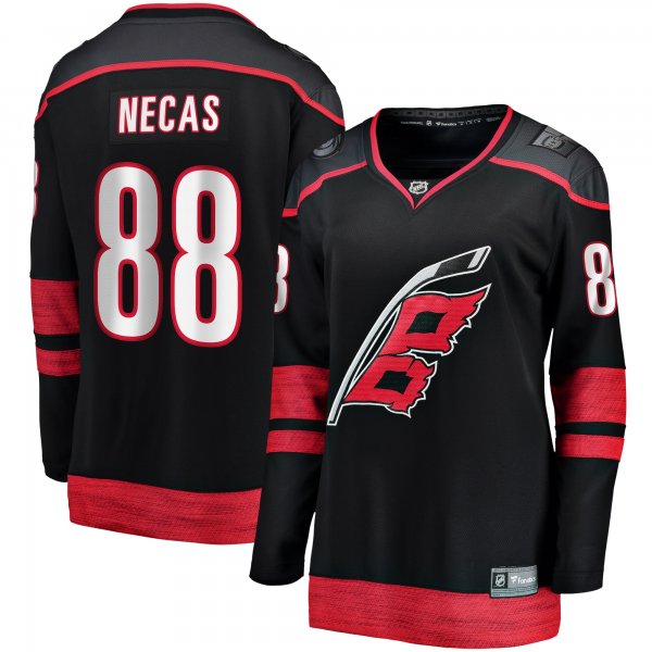 Women's Carolina Hurricanes Martin Necas Fanatics Black Home Breakaway Player Jersey