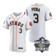 Men's Jeremy Pena #3 Houston Astros 2022 World Series White Stitched Flex Base MLB Jersey