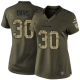 Nike Denver Broncos #30 Terrell Davis Green Women's Stitched NFL Limited Salute to Service Jersey