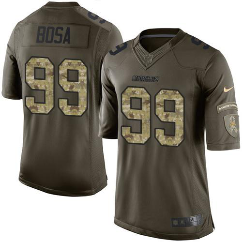 Nike Los Angeles Chargers #99 Joey Bosa Green Men's Stitched NFL Limited Salute to Service Jersey