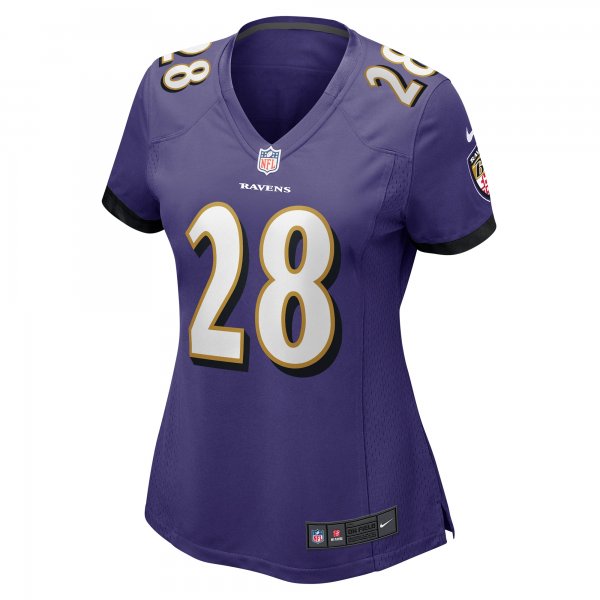 Women's Baltimore Ravens Trayvon Mullen Jr. Nike  Purple Team Game Jersey