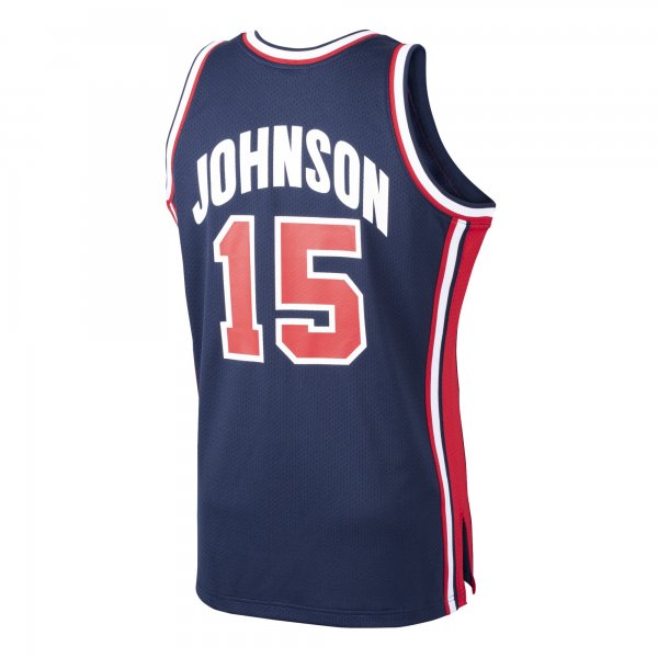 Men's USA Basketball Magic Johnson Mitchell & Ness Navy 1992 Dream Team Jersey