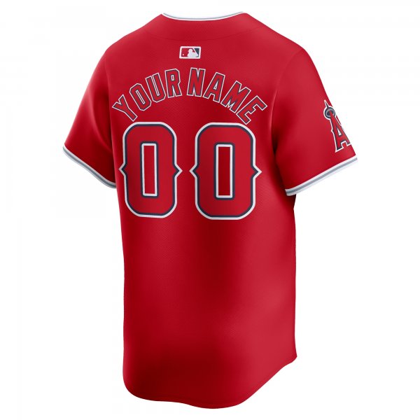 Men's Los Angeles Angels  Nike Red  Alternate Limited Custom Jersey