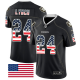 Nike Las Vegas Raiders #24 Marshawn Lynch Black Men's Stitched NFL Limited Rush USA Flag Jersey