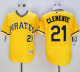 Pittsburgh Pirates #21 Roberto Clemente Gold Flexbase Collection Cooperstown Stitched MLB Jersey