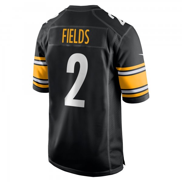 Men's Pittsburgh Steelers Justin Fields Nike Black Game Player Jersey