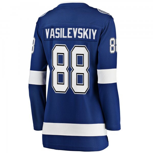 Women's Tampa Bay Lightning Andrei Vasilevskiy Fanatics Blue Breakaway Player Jersey