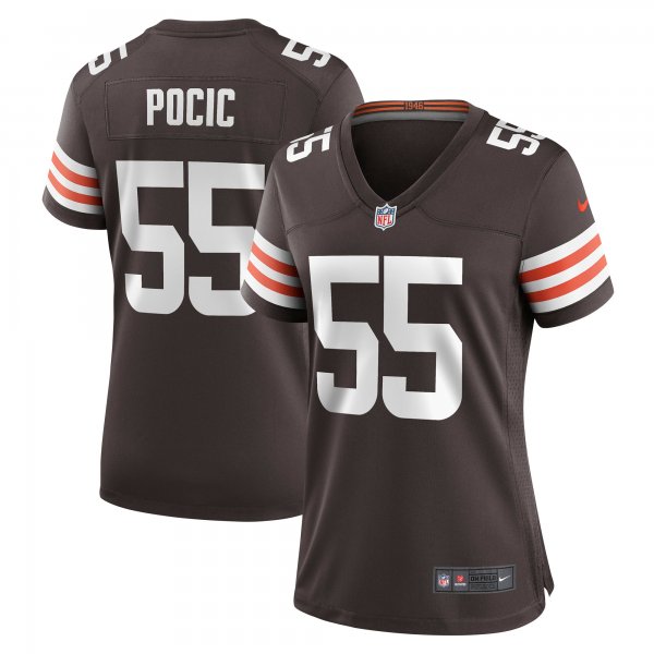 Women's Cleveland Browns Ethan Pocic Nike Brown Game Jersey