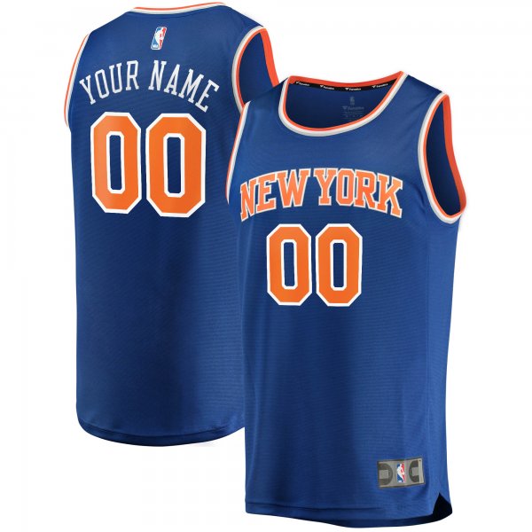 Youth New York Knicks Fanatics Blue Fast Break Custom Replica Jersey - Icon Edition