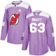 Adidas New Jersey Devils #63 Jesper Bratt Purple Fights Cancer Stitched NHL Jersey