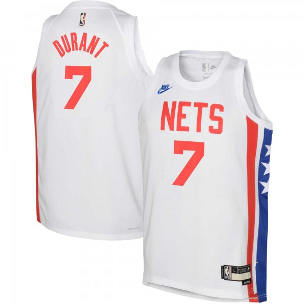 Youth Brooklyn Nets Kevin Durant Nike White 2022/23 Swingman Jersey - Classic Edition