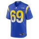 Men's Los Angeles Rams Kevin Dotson Nike  Royal  Game Jersey