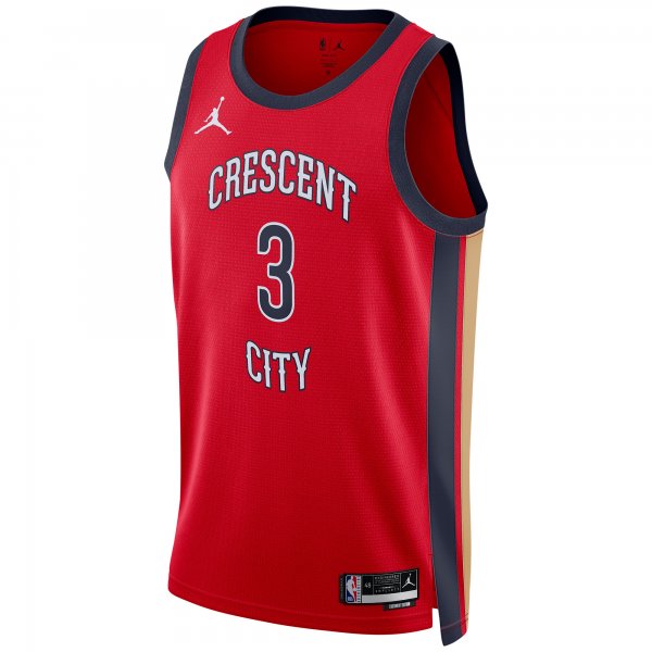 Unisex New Orleans Pelicans CJ McCollum Jordan Brand Red Swingman Jersey - Statement Edition