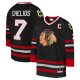 Youth Chicago Blackhawks Chris Chelios Mitchell & Ness Black 1997-98 Blue Line Captain Patch Player Jersey