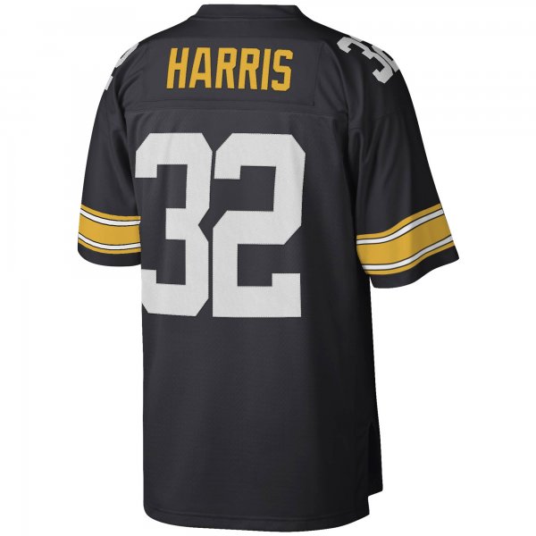 Men's Pittsburgh Steelers Franco Harris Mitchell & Ness Black Legacy Replica Jersey