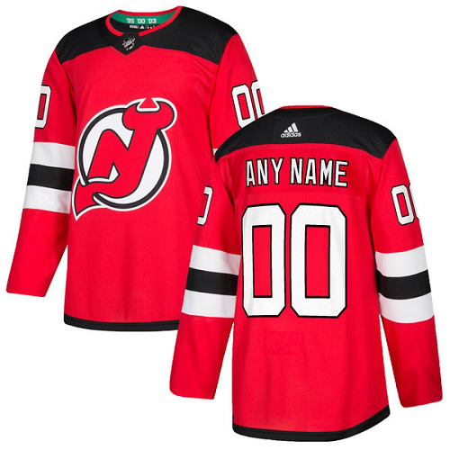 Men's Adidas Devils Personalized Red Home NHL Jersey