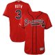 Atlanta Braves #3 Babe Ruth Red Flexbase Collection Stitched MLB Jersey