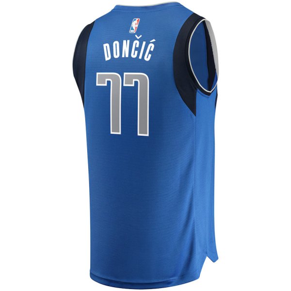 Youth Dallas Mavericks Luka DonÃÂiÃÂ Fanatics Blue Fast Break Replica Jersey - Icon Edition