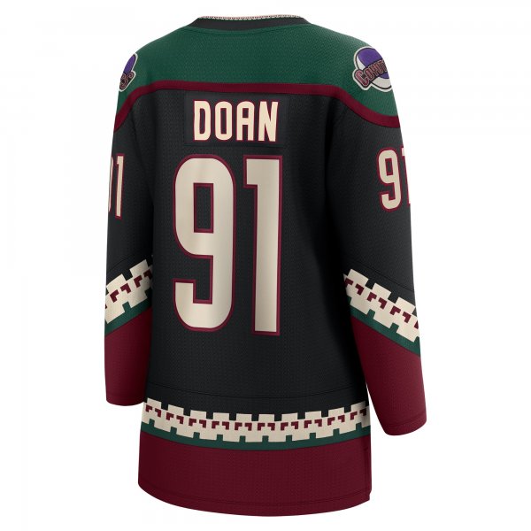 Women's Arizona Coyotes Josh Doan Fanatics Black Home Breakaway Jersey