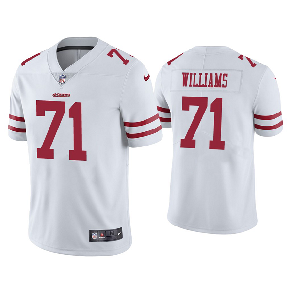 Men's Vapor Limited Trent Williams 49ers White Jersey