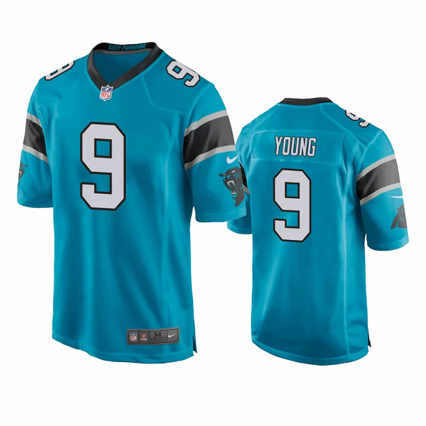 Men's Carolina Panthers #9 Bryce Young Blue 2023 NFL Draft Limited Jersey