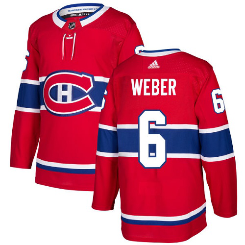 Adidas Montreal Canadiens #6 Shea Weber Red Home Stitched NHL Jersey