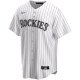 Youth Colorado Rockies Nike White Home Replica Custom Jersey