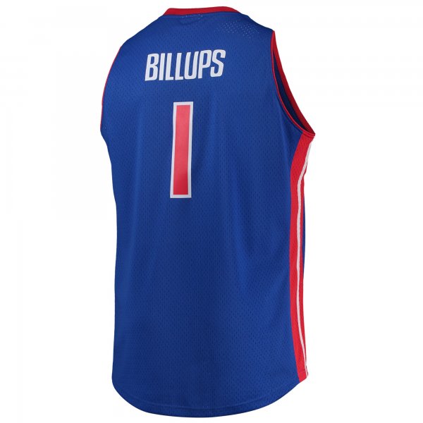 Men's Detroit Pistons Chauncey Billups Mitchell & Ness Blue 2003/04 Big & Tall Hardwood Classics Swingman Jersey