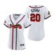 Women's #20 Marcell Ozuna Atlanta Braves White 2022 Gold Program MLB Jersey