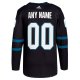 Men's San Jose Sharks  adidas Black Alternate  Primegreen Custom Jersey