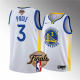 Men's Golden State Warriors #3 Jordan Poole White 2022 Finals Stitched NBA Jersey