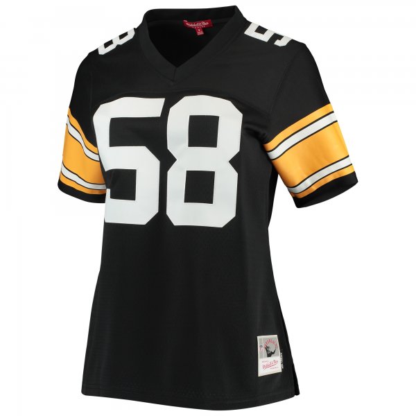 Women's Pittsburgh Steelers Jack Lambert Mitchell & Ness Black Legacy Replica Player Jersey