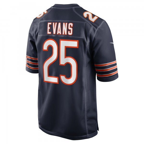 Men's Chicago Bears Darrynton Evans Nike  Navy  Game Jersey