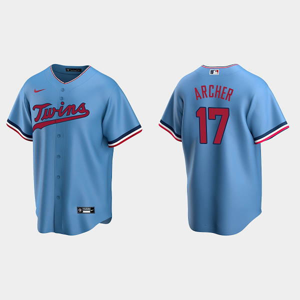 Men's Minnesota Twins #17 Chris Archer Light Blue Alternate MLB Jersey