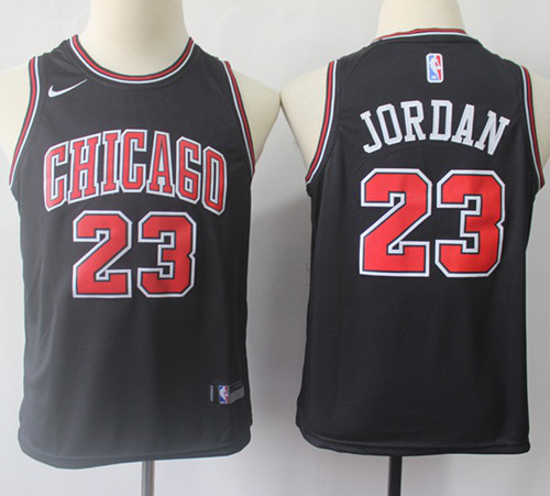 Nike Chicago Bulls #23 Michael Jordan Black Youth NBA Swingman Statement Edition Jersey