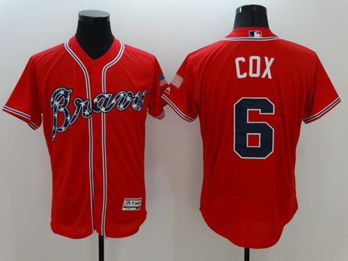 Atlanta Braves #6 Bobby Cox Red Flexbase Collection Stitched MLB Jersey