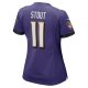 Women's Baltimore Ravens Jordan Stout Nike Purple Player Game Jersey