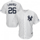 Youth New York Yankees #26 DJ LeMahieu White Cool Base Home by Majestic MLB Jersey