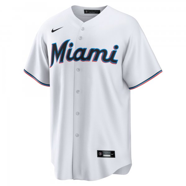 Men's Miami Marlins Sandy Alcantara Nike White Replica Player Jersey