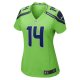 Women's Seattle Seahawks DK Metcalf Nike Neon Green Game Jersey