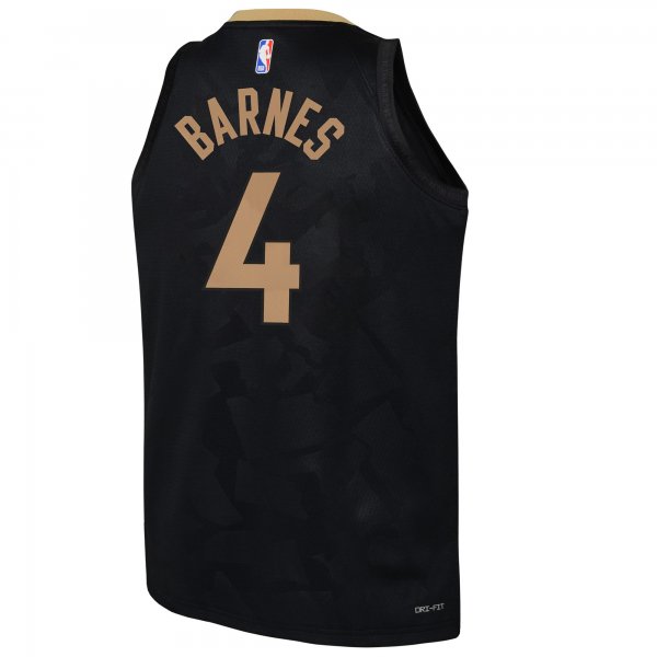 Youth Toronto Raptors Scottie Barnes Nike Black 2022/23 Swingman Jersey - City Edition