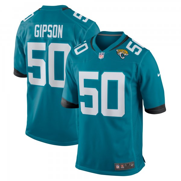 Men's Jacksonville Jaguars Trevis Gipson Nike  Teal Team Game Jersey