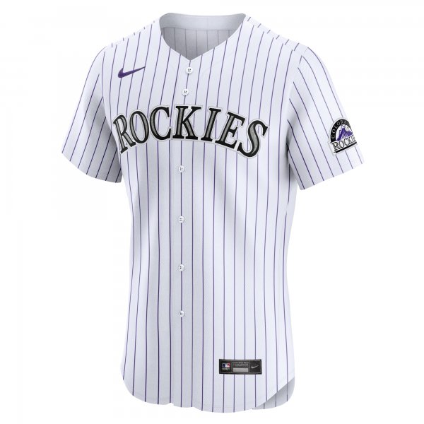 Men's Colorado Rockies Nike White Home Elite Jersey