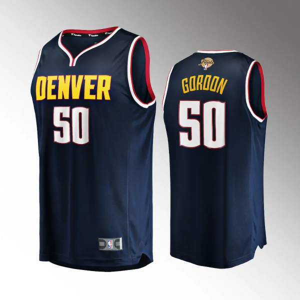 Men's Denver Nuggets #50 Aaron Gordon Fast Break Player 2023 NBA Finals Navy Icon Edition Jersey