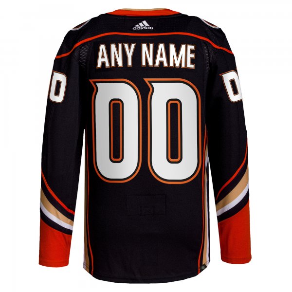 Men's Anaheim Ducks  adidas Black Home  Primegreen Custom Jersey