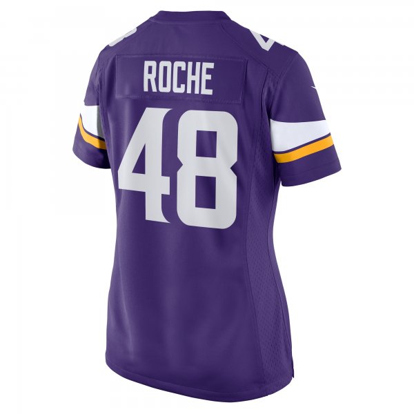 Women's Minnesota Vikings Quincy Roche Nike  Purple Team Game Jersey